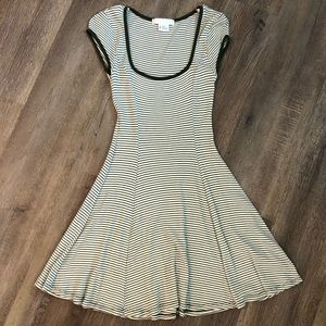 Green Striped Skater Dress